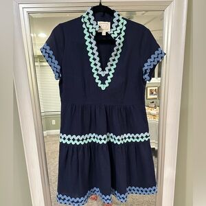 Sail to Sable Short Sleeved Fit & Flare Dress - Small